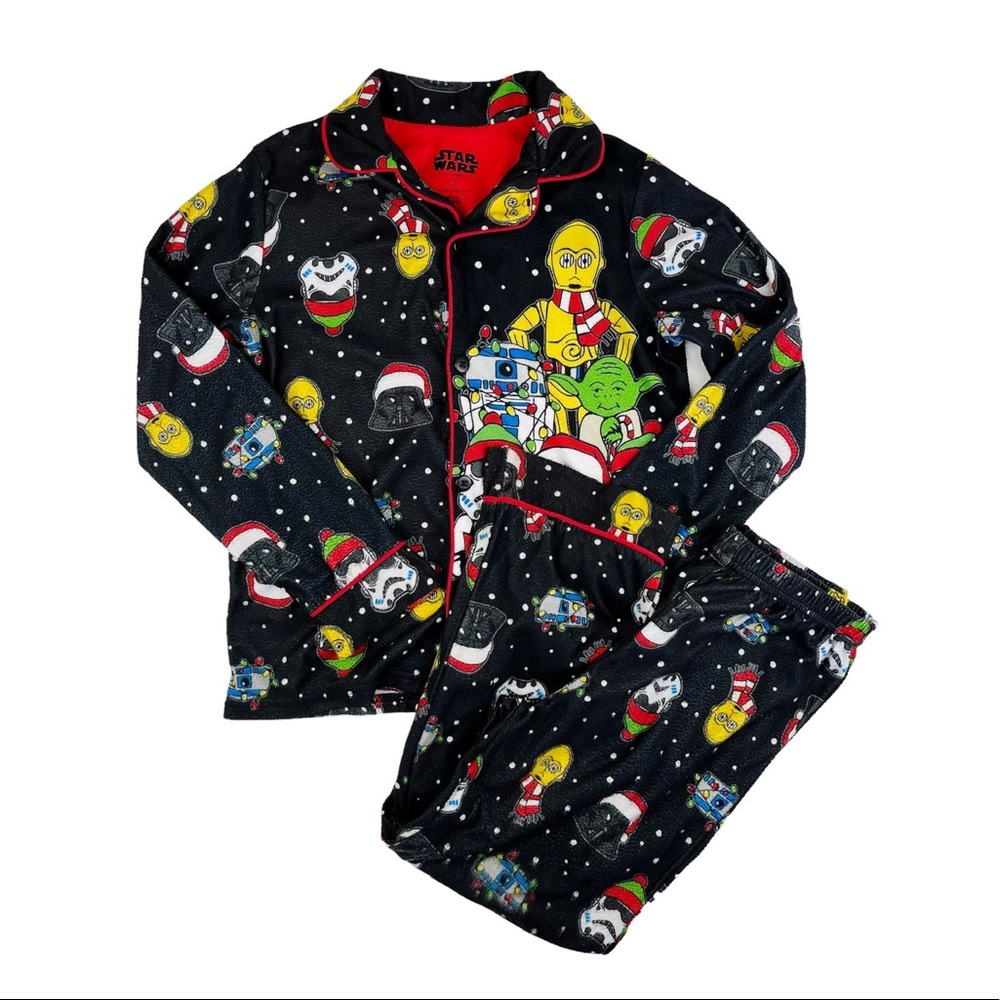 Star Wars Christmas Flannel Pajama Set Size Small 6